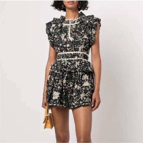 Ulla Johnson Pants - Ulla Johnson Endah Playsuit Rainforest Romper Size 00